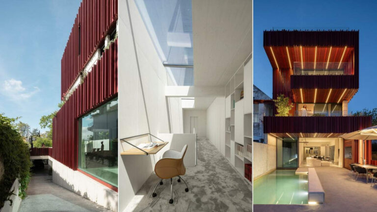 Rekonstrukce dům, červená fasáda