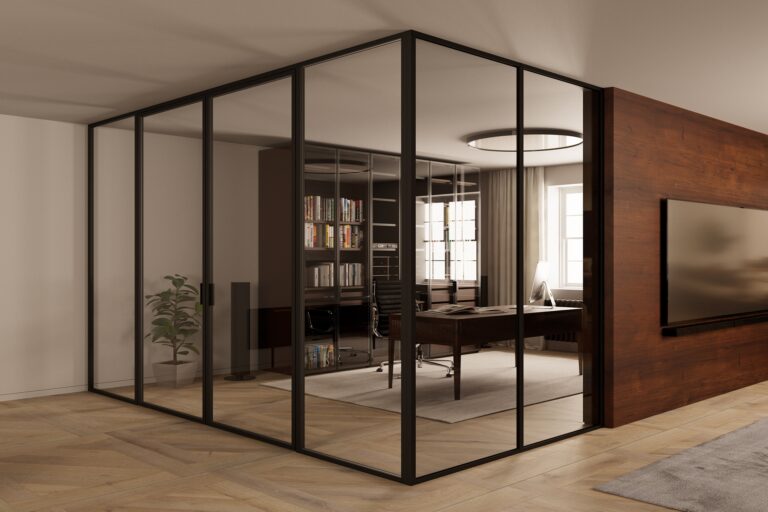 Prosklená industriální příčka Dorsis Digero