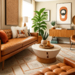 Moderní obývací pokoj v barvách trendy 2025