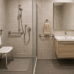 Bezpečná moderní koupelna pro seniora