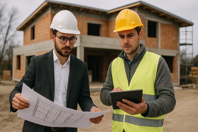 Architekt a projektant při práci